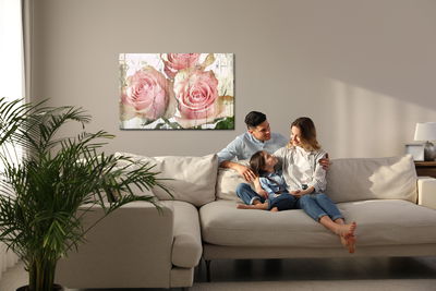 Ljuddämpande tavla - Vintage 3d roses