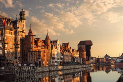 Ljuddämpande tavla - The port of gdansk at sunset