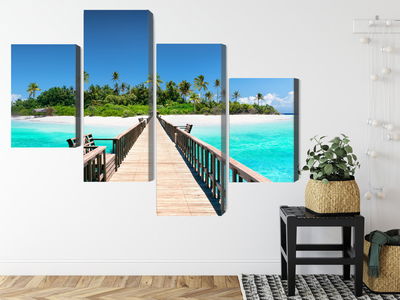 Ljuddämpande tavla - 3d pier in the maldives