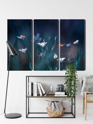 Ljuddämpande tavla - Ladybugs and wildflowers