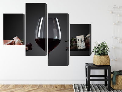 Ljuddämpande tavla - A glass of red wine