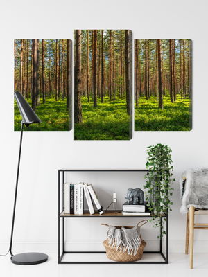 Ljuddämpande tavla - 3d pine forest