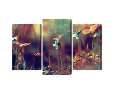 Ljuddämpande tavla - Delicate plants on a macro