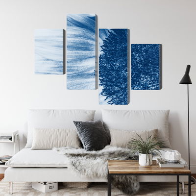 Ljuddämpande tavla - Blue sunflower on a macro