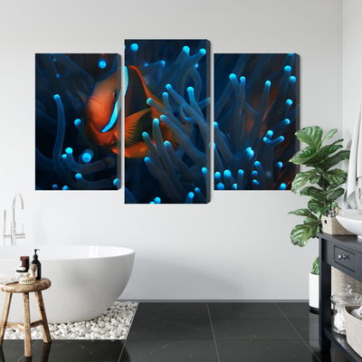 Ljuddämpande tavla - Clownfish in a 3d anemone