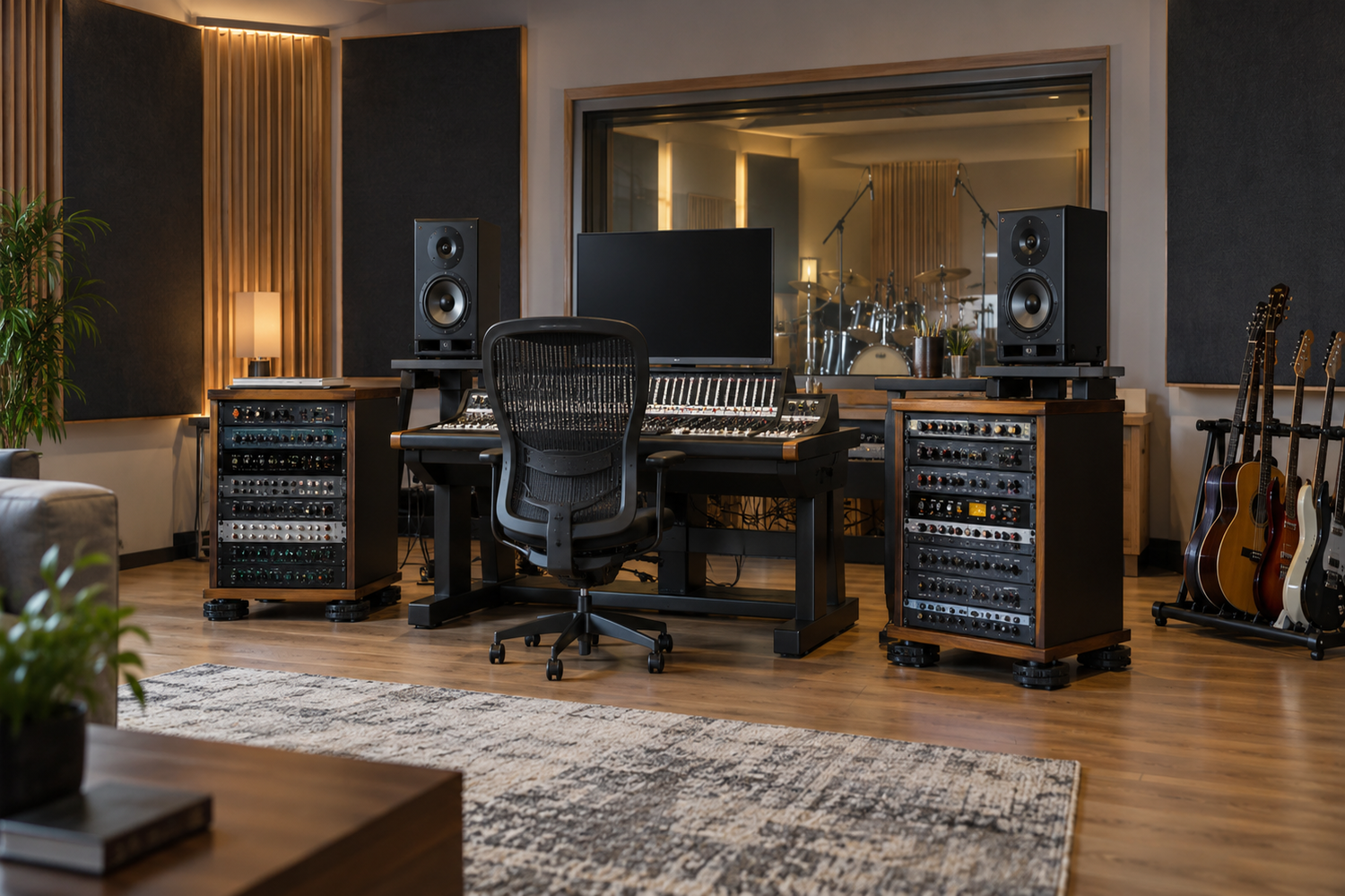 vibrationsdämpning för studio och studiomiljö