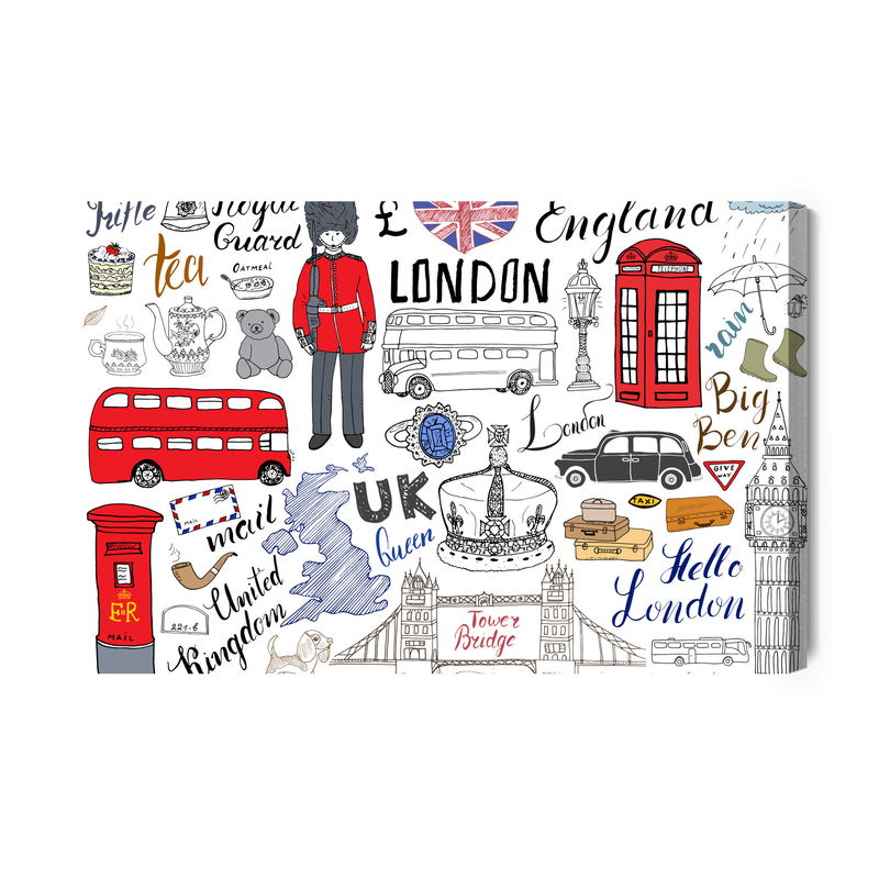 Ljuddämpande tavla - Famous symbols of London