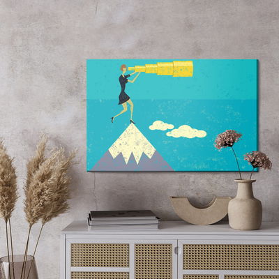 Ljuddämpande tavla - Retro style woman