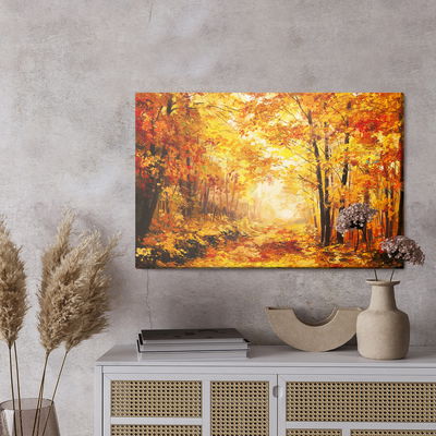 Ljuddämpande tavla - Forest in autumn colors