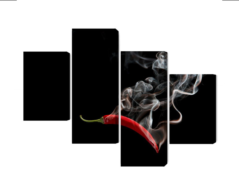 Ljuddämpande tavla - Red chili with smoke