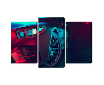 Ljuddämpande tavla - Front of a 3d sports car