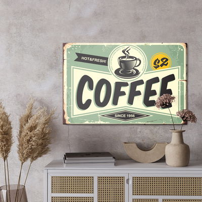 Ljuddämpande tavla - Vintage style cafe sign