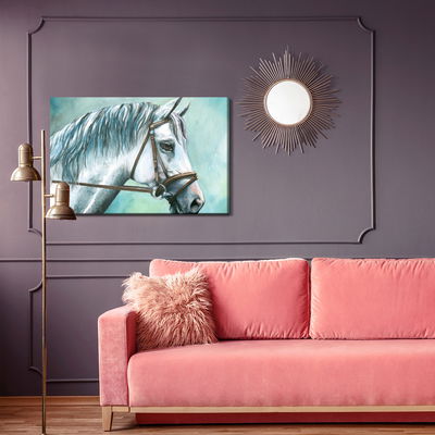 Ljuddämpande tavla - White horse as painted