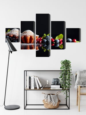 Ljuddämpande tavla - Muffins with fruits