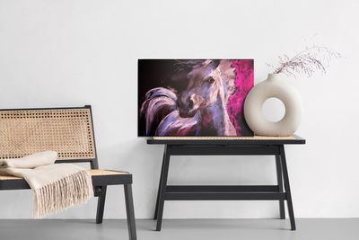 Ljuddämpande tavla - A horse in pastel colours