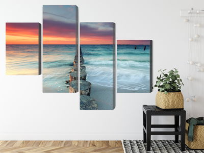 Ljuddämpande tavla - Beautiful sunset over