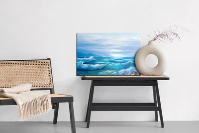 Ljuddämpande tavla - Rough sea waves