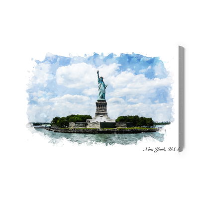 Ljuddämpande tavla - Statue of liberty painted