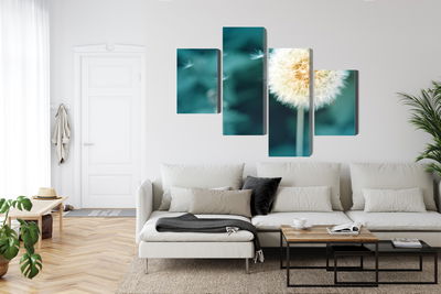 Ljuddämpande tavla - Dandelion flower close up 3d