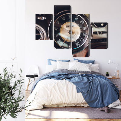 Ljuddämpande tavla - The dashboard in an old car