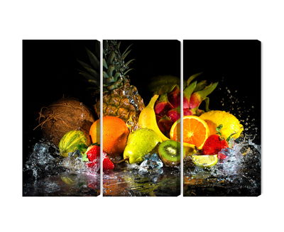 Ljuddämpande tavla - Fruit with a splash of water