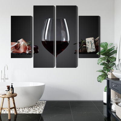 Ljuddämpande tavla - A glass of red wine