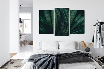 Ljuddämpande tavla - Dark green leaves on a macro