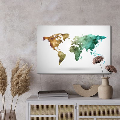 Ljuddämpande tavla - Colorful map with 3d effect