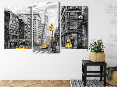 Ljuddämpande tavla - View of the street of new