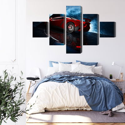 Ljuddämpande tavla - Sports car on an abstract