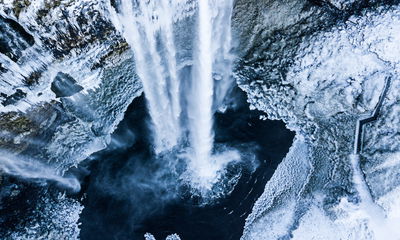 Ljuddämpande tavla - Winter waterfall