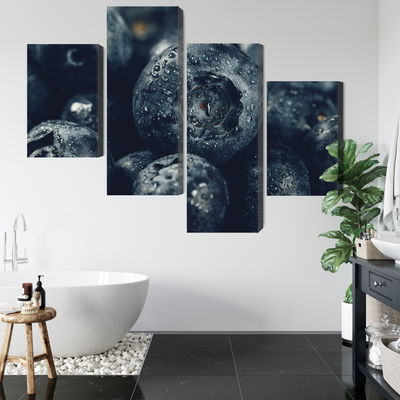 Ljuddämpande tavla - Blueberries close up 3d