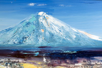 Ljuddämpande tavla - Painted mountain peak
