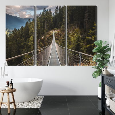 Ljuddämpande tavla - Suspension bridge in a 3d