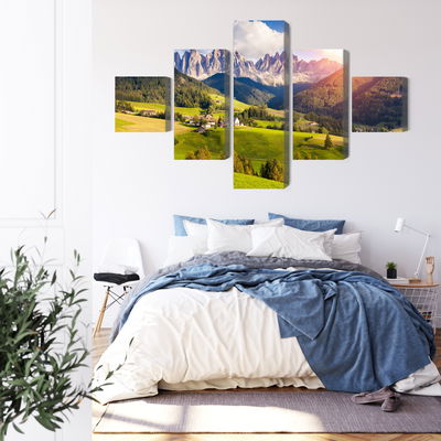 Ljuddämpande tavla - Sunny day in the mountains