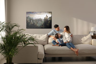 Ljuddämpande tavla - Jesus feeding thousands