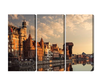 Ljuddämpande tavla - The port of gdansk at sunset