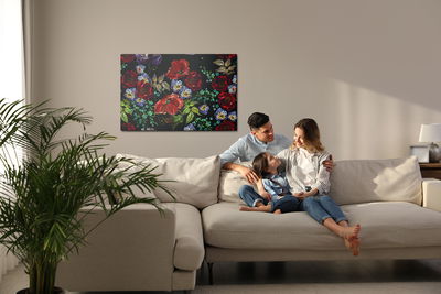 Ljuddämpande tavla - Beautiful coloured flowers