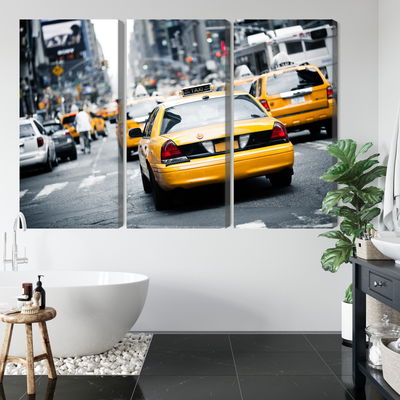 Ljuddämpande tavla - Taxis on the streets of new