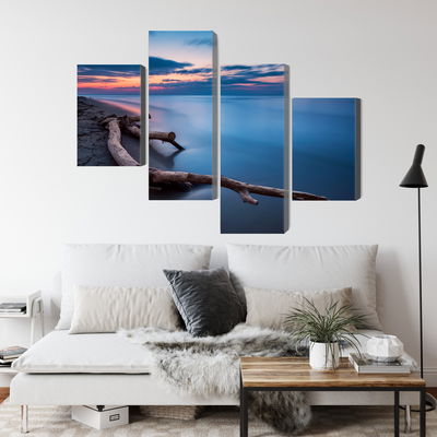 Ljuddämpande tavla - The sea landscape at evening