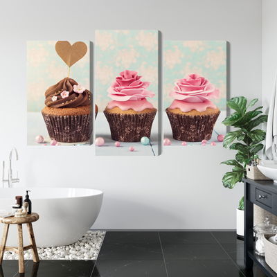 Ljuddämpande tavla - Cupcakes with cream