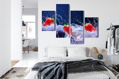 Ljuddämpande tavla - Strawberries on ice