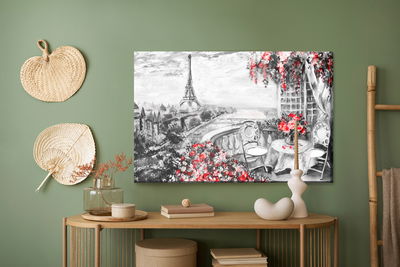 Ljuddämpande tavla - Cafe in Paris
