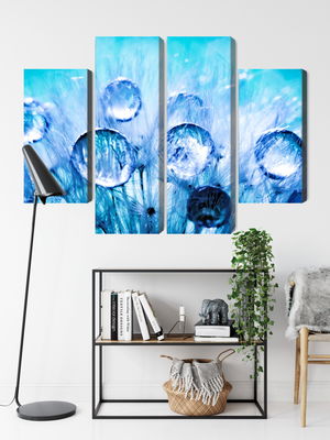 Ljuddämpande tavla - Dew drops on dandelion seeds