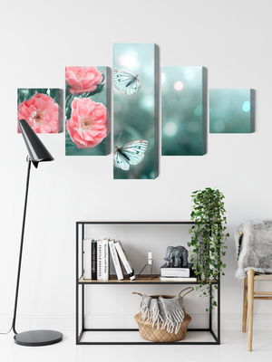 Ljuddämpande tavla - Delicate flowers and 3d