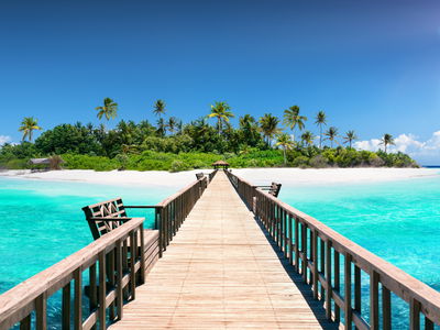 Ljuddämpande tavla - 3d pier in the maldives