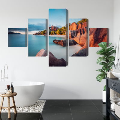 Ljuddämpande tavla - Beach in seychelles