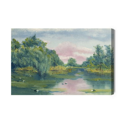 Ljuddämpande tavla - Forest over the water