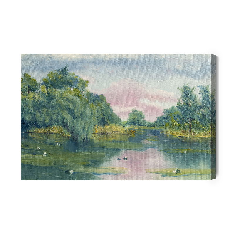 Ljuddämpande tavla - Forest over the water