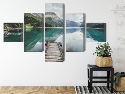 Ljuddämpande tavla - View of the lovatnet lake